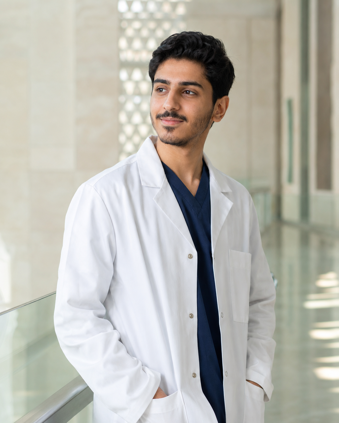 طالب صحي سعودي يستعد لمسيرته المهنية